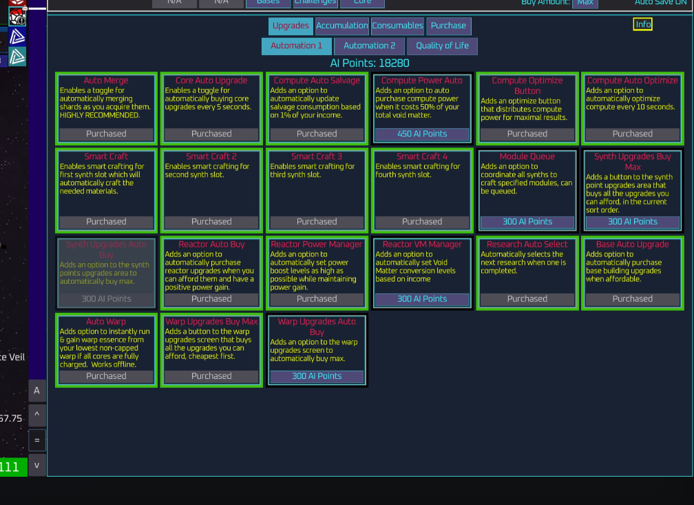 Unnamed Space Idle shop