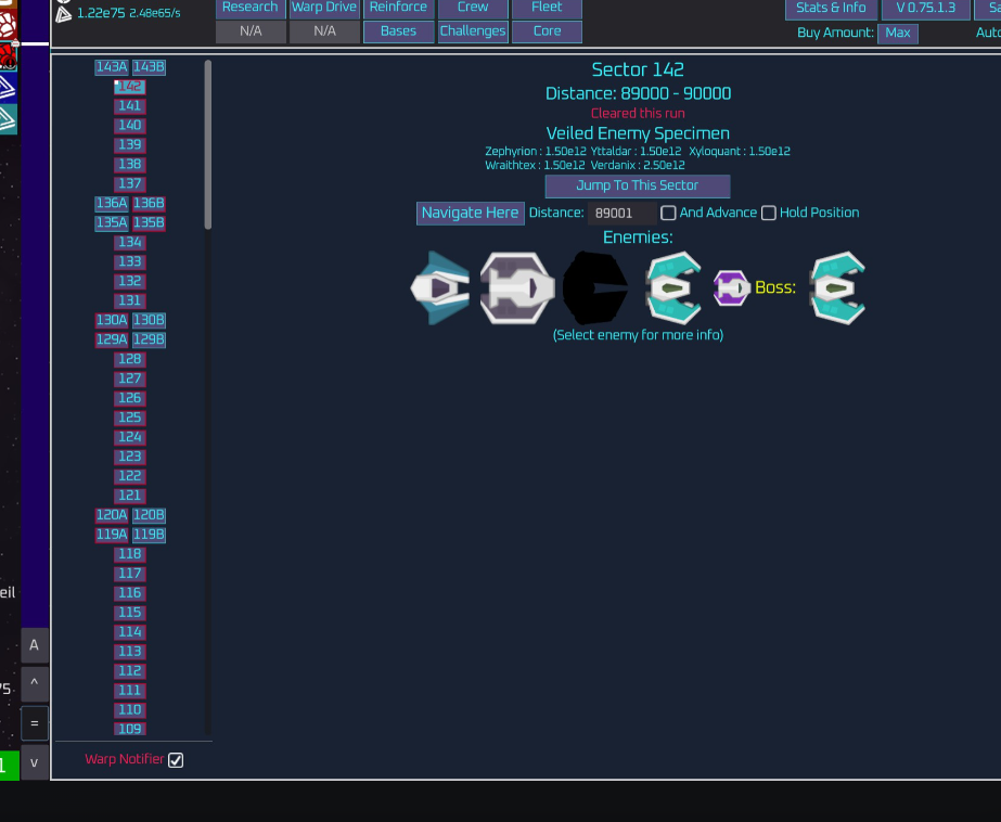 Unnamed Space Idle Sector 142 gameplay
