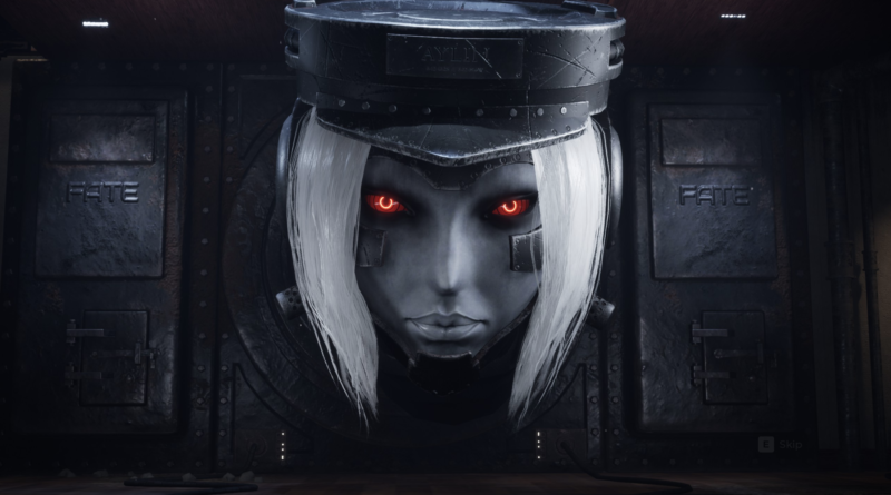 Luna Abyss official review cover showing a massive cinematic boss fight in a dark sci-fi arena.
